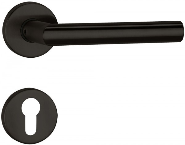 Hermat ZT - Drückergarnitur 1802 BASIC 02 PZ Oberfl. 72 smoke black