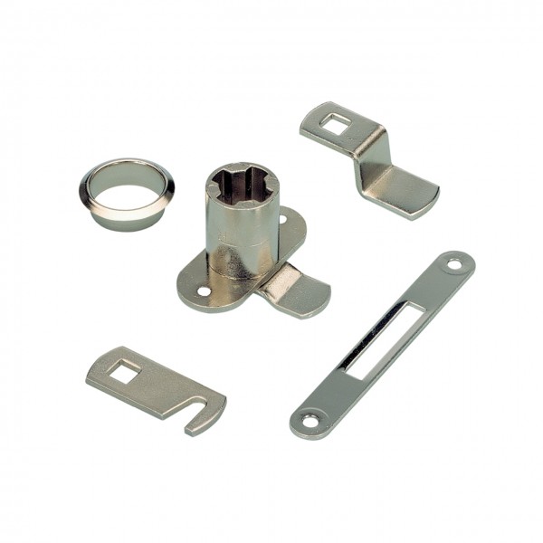 Hettich Set Hebelzylinderschloß mit Zubehör vernickelt