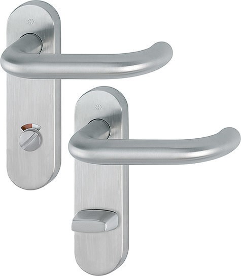 HOPPE Paris Kurzschild-Garnitur Edelstahl F69 WC TS 40-45