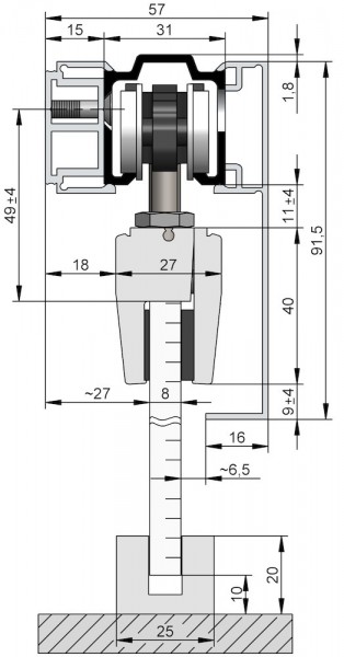 Woelm HELM Abdeckkappenpaar 56,5 x 91,5 mm Edelstahl Effekt einseitig