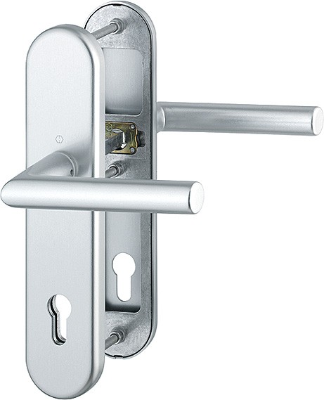 Hoppe Türgriffgarnitur Amsterdam ES1 F1 Aluminium natur 1400/3331/3310