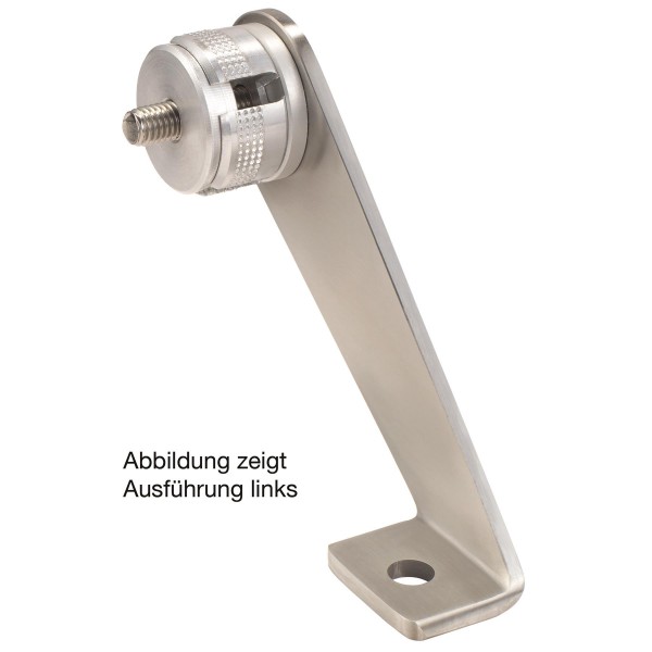 gelbrot Endstütze 40° schräg rechts für Rohr Ø 35 x 1,5 mm Edelstahl rostfrei