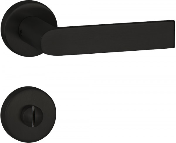 Hermat Bad-Drückergarnitur 1813 BASIC 13 Oberfl. 74 Classic Black, ähnl. RAL 9005