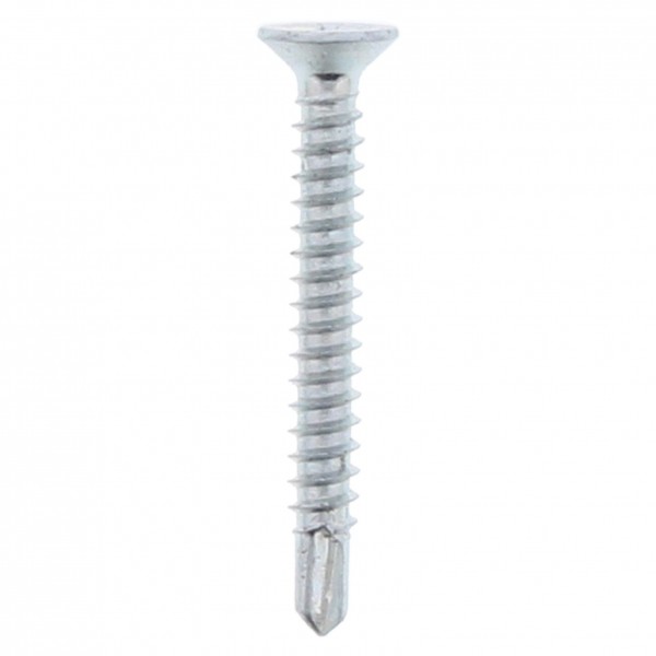 Fensterbauschraube mit Bohrspitze PH Senkkopf silberfarbig