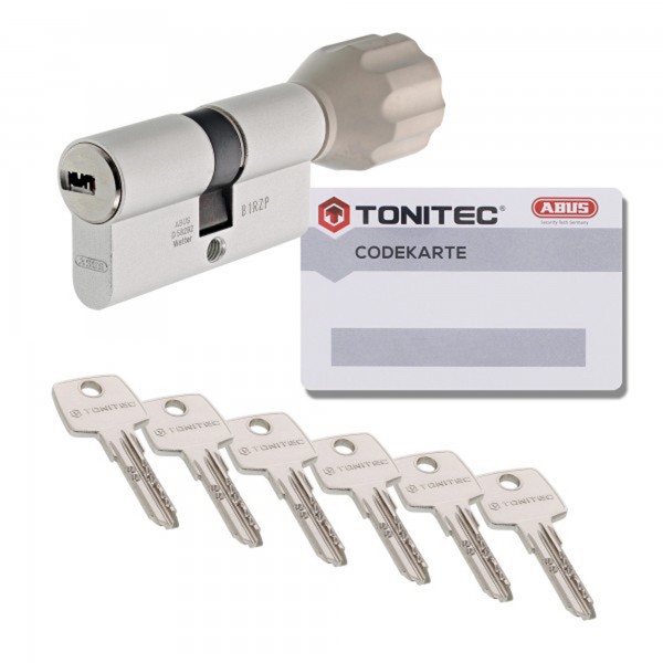 Tonitec Knaufzylinder TEC440 by ABUS verschiedenschließend mit ToniTec CodeCard inkl. 6 Schlüssel Größe 28/34K