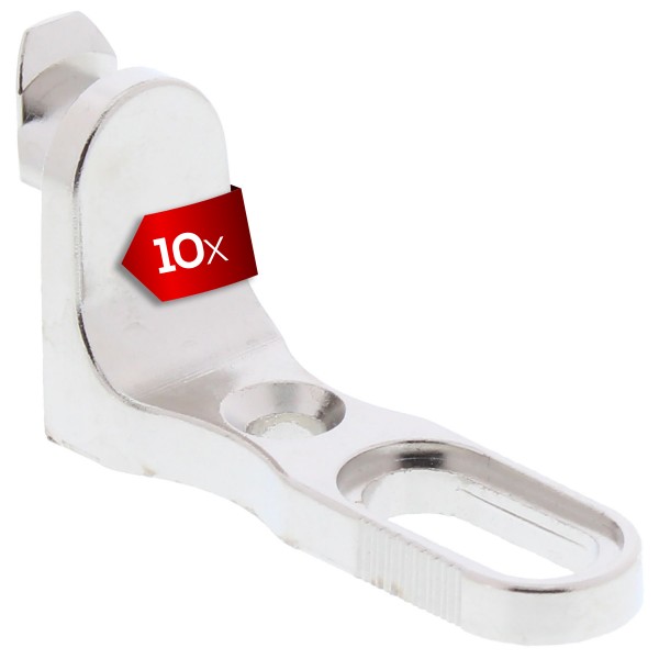 10x Rückwandverbinder, Rückwandhalter vernickelt