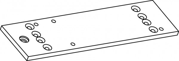 GEZE Montageplatte weiß RAL 9016 TS 3000 V