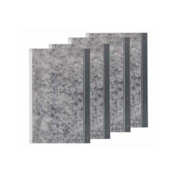 gelbrot Andichtflansch mit Vlies 6mm Hohlkehle 7x200x300mm schwarz, einseitig