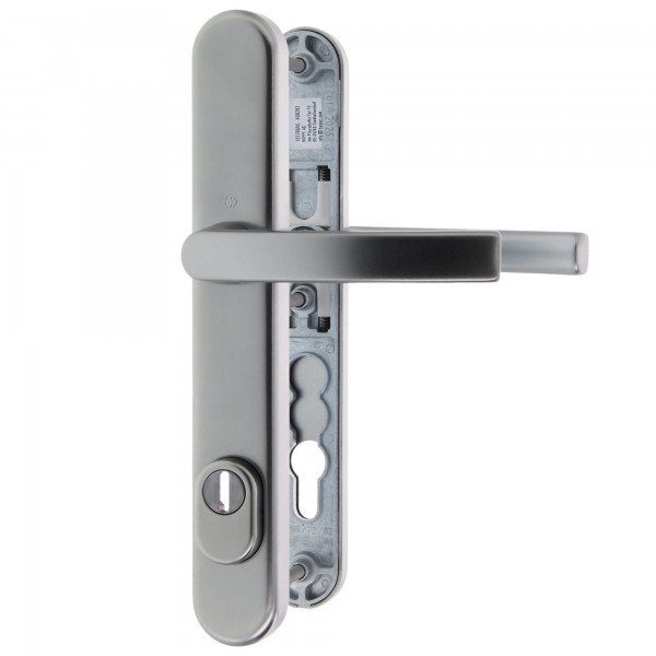 [DS] HOPPE Profiltür Schutz-Garn. Nürnberg 1911/3359ZA/3357N PZ 92 mm ZA VK 8 mm TS 72-82 mm F9 AL stahlfarben