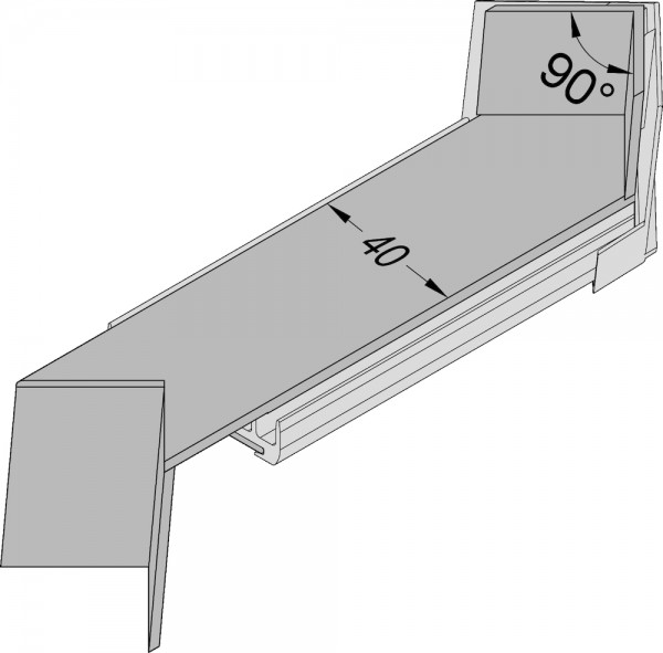 Gutmann Eckstoßverbinder VFG 400 240 mm Alu blank Innenecke 90°
