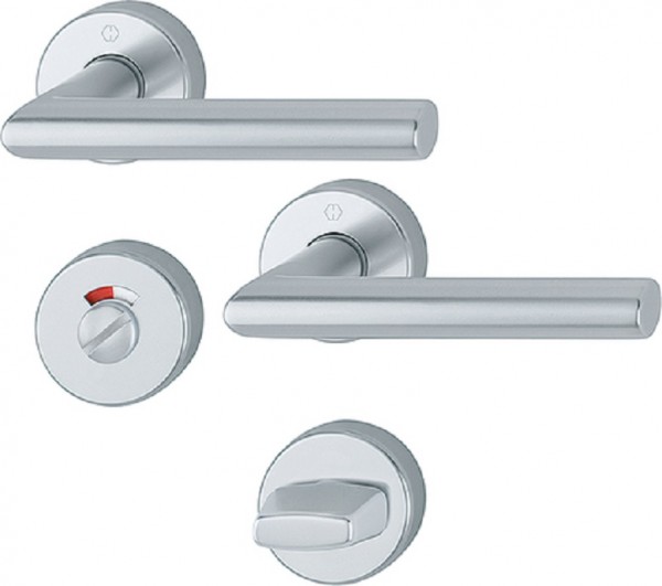 Hoppe Rosettengarnitur Amsterdam 1400/42H/42HKVS RW-SK/OL WC Ausführung F1 Aluminium natur