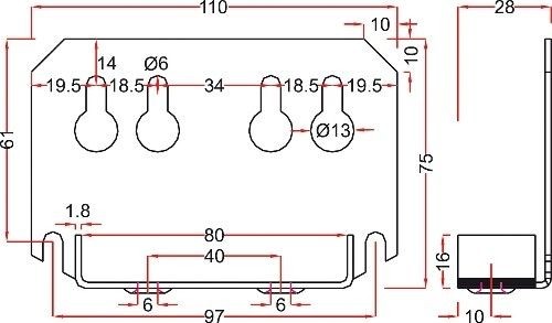 Mittelsteg Mittelstegbettschiene gerade