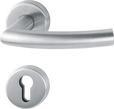Hoppe FS Türgriffgarnitur Trondheim F69 matt natur PZ FS-E1430/42H/42HS