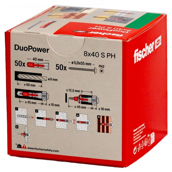 Fischer DUOPOWER 8x40 PH Inhalt: 50 Stück