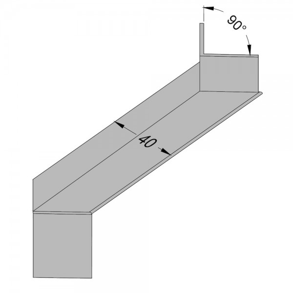 Gutmann Eckstoßverbinder VFG 400 50 mm blank Außenecke 90°