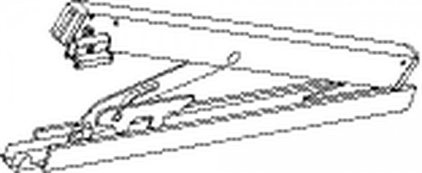GEZE OL 95 Schere m. Standard-Flügelbock weiß RAL 9016