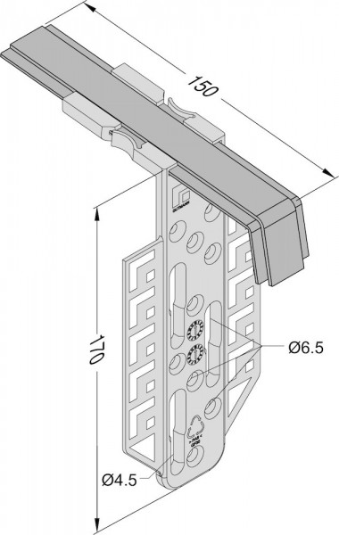 Gutmann Halter RP - KSI für Alu-Fensterbank GS 40 und GS 25