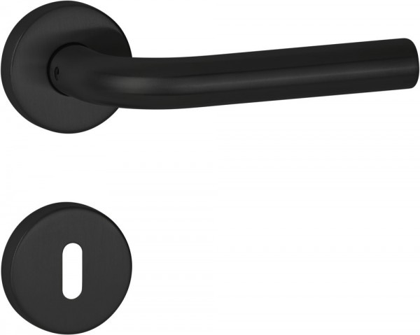Hermat ZT-Drückergarnitur 1803 BASIC 03 Oberfl. 74 Classic Black, ähnl. RAL 9005