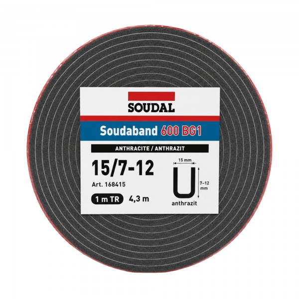 Soudal SOUDABAND 600 BG1 15/7-12 anthrazit 1m TR Rolle a 4,3 m
