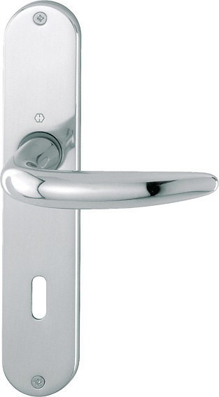 HOPPE ZT Türgriffgarnitur Atlanta F49 Messing verchromt OB 72 mm