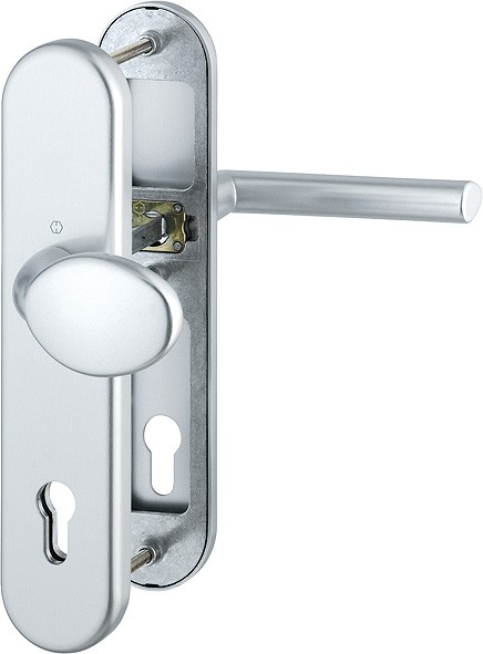 Hoppe Wechselgarnitur Stockholm ES1 F1 Aluminium natur 76G/3331/3410/1140
