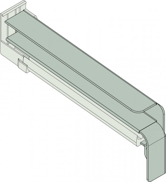 GUTMANN Gleitabschluss BF 4006-Z 400 mm rechts Alu RAL 7016 matt mit Dehnungsausgleich