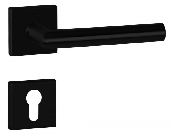 Hermat ZT-Drückergarnitur 1802 BASIC 02 Oberfl. 74 Classic Black, ähnl. RAL 9005