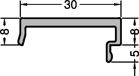 Gutmann Deckel D 8 Lagerlänge 6 Meter EV 1 eloxiert
