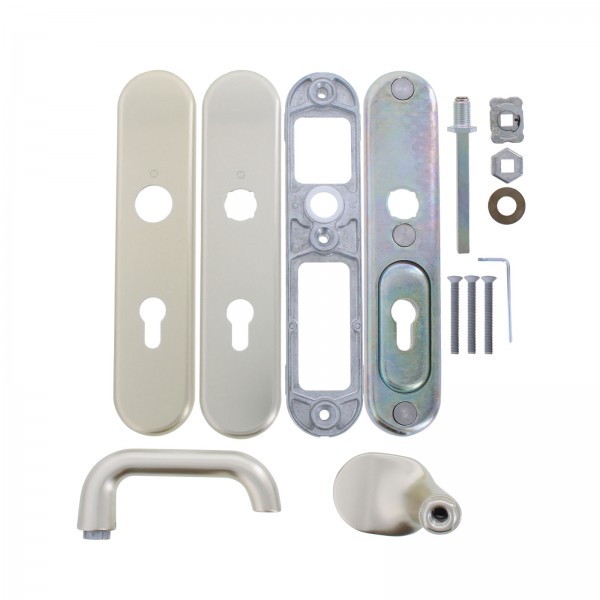 HOPPE Tür Schutzgarnitur PZ aus Aluminium neusilberfarbig universal Serie Paris 3759135