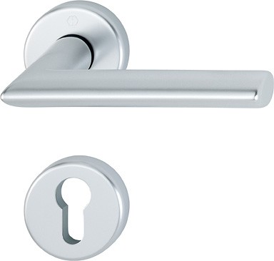 Hoppe Türgriffgarnitur Stockholm F1 Aluminium natur PZ 1140/42KV/42KVS
