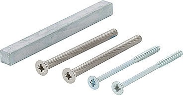 HOPPE Zubehör für Sertos Griff / Griff Rosette u. Kurzschild WC