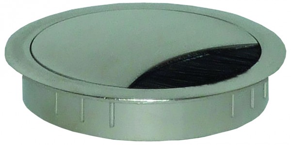 gelbrot Kabeldurchführung Zamak Edelstahl Finish 80 mm Höhe 12 mm