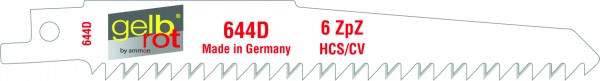 gelbrot Säbelsägeblätter Typ 644D Länge 150 mm Kunststoffbox mit 20 St.