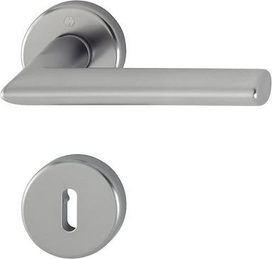 Hoppe Türgriffgarnitur Stockholm F9 Aluminium stahl OB 1140/42KV/42KVS