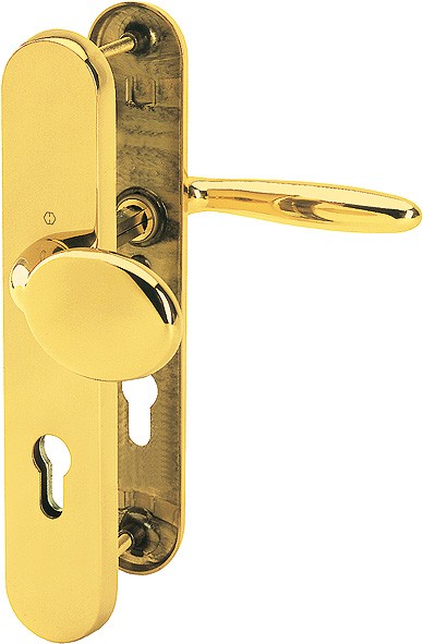 Hoppe Korr. Wechselgarnitur Pisa F77-R Messing poliert Resista 72 mm PZ