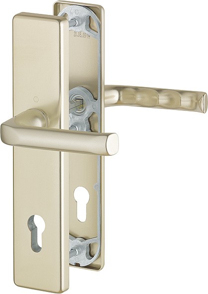 Hoppe HT Türgriffgarnitur London F2 Aluminium neusilber 92 mm PZ