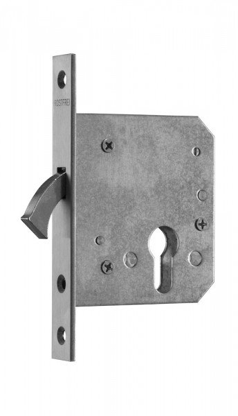 BMH Schiebetür Einsteckschloß 168 Dorn 55 PZ Stulp 151 x 20 mm kantig Nirosta