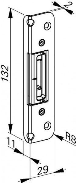 Roto DoorSafe MV Automatik-Schließstück H/A/VSTB./SL ROTOsil Nr.