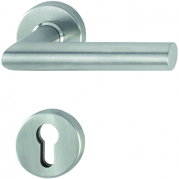 Hoppe 1/2 HT Rosettengarnitur Amsterdam F69 Edelstahl matt