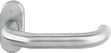Hoppe Türgriff Paris auf Griffrosette F69 Edelstahl matt E138GF/55-RF
