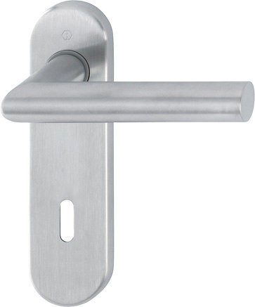 HOPPE Kurzschild-Garnitur Amsterdam E1400Z/353K SST 8 mm TS 35-45 OB Ovalbart F69 Edelstahl