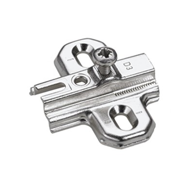 Hettich Kreuzmontageplatte Stahl vernickelt Distanz 0,0 mm