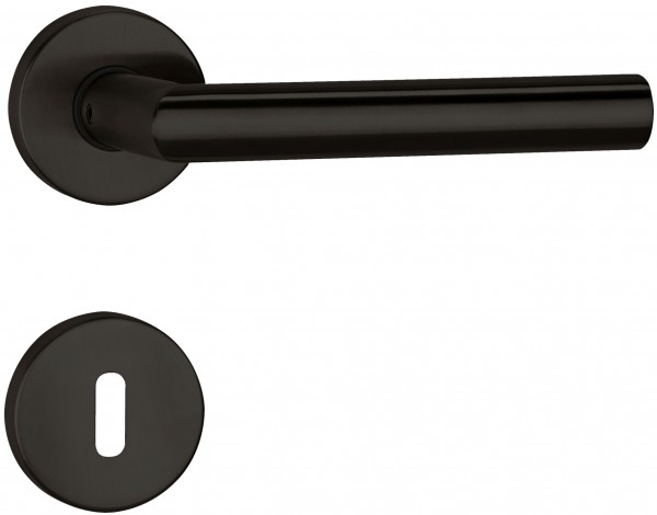 Hermat BAD Drückergarnitur 1802 BASIC 02 BAD Oberfl. 72 smoke black