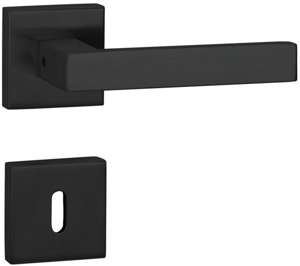 Hermat ZT - Drückergarnitur 1682 L WEST Oberfl. 74 (Classic Black beschichtet)