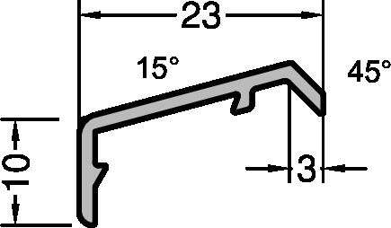 Gutmann Flügelabdeckprofil Lagerlänge FP 18 G216 dunkelbronze VE = 240 Meter