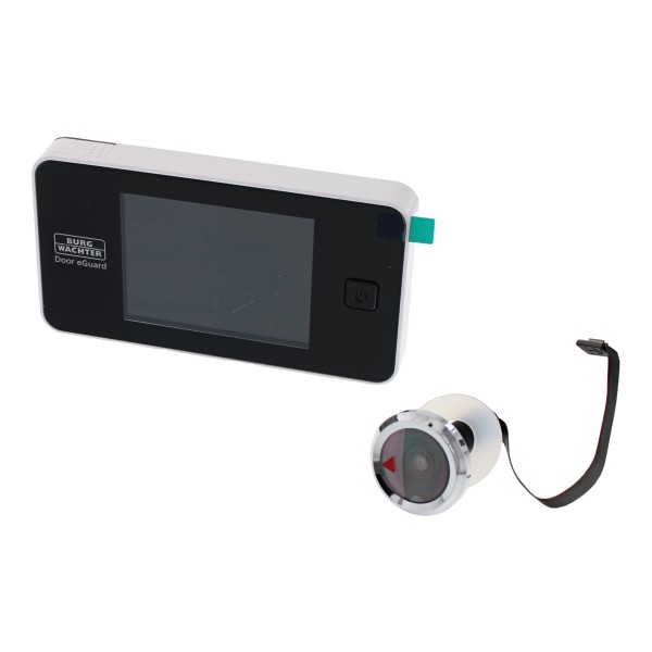 BURG-WÄCHTER eGuard DG 8100 – Elektronischer Türspion mit Kamera & Display, Sichtwinkel 105°