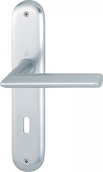 HOPPE Türgriffgarnitur Stockholm F1 Aluminium natur 1140/273P 72 mm OB