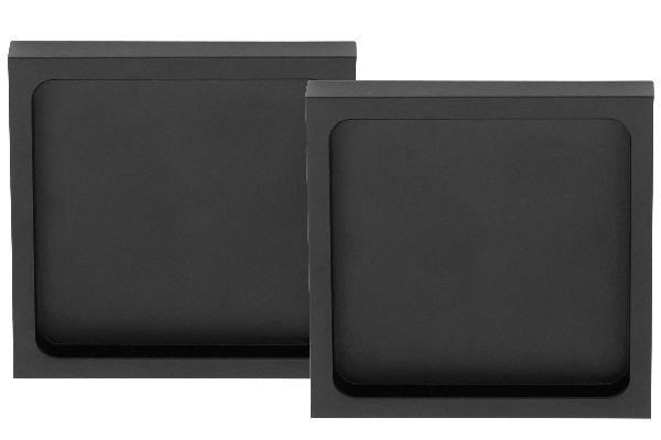 EUROBAT Glastürgriffmuschel EQM 310 65x65mm zum kleben Aluminium schwarz
