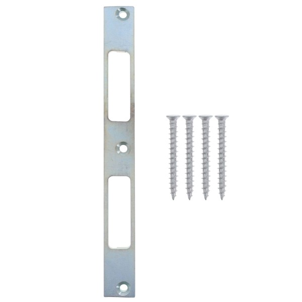 ToniTec Haustür-Schließblech Stahl verzinkt ls/rs verwendbar Ersatz für Meeth 003008000000170 mit ToniTec Befestigungsschrauben