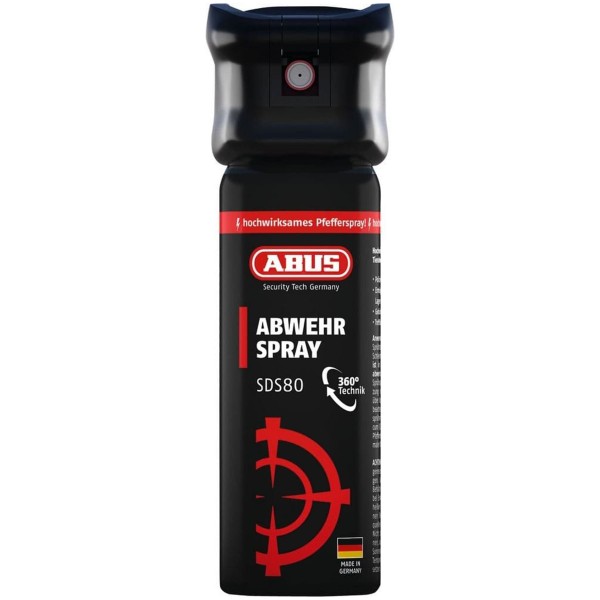 ABUS Abwehrspray Pfefferspray SDS80 B mit 360° Technik